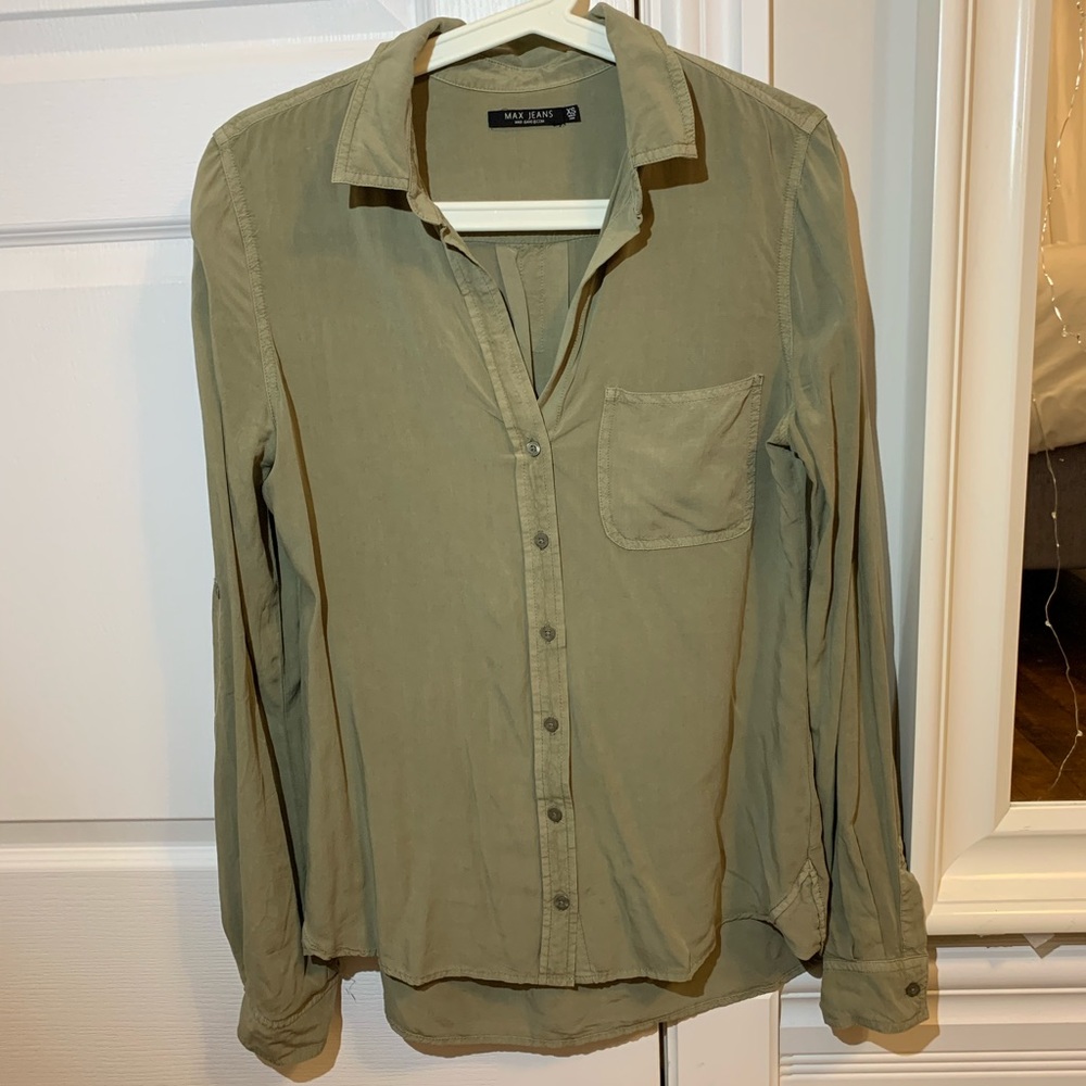 KAKI BUTTONED BLOUSE MAX JEANS